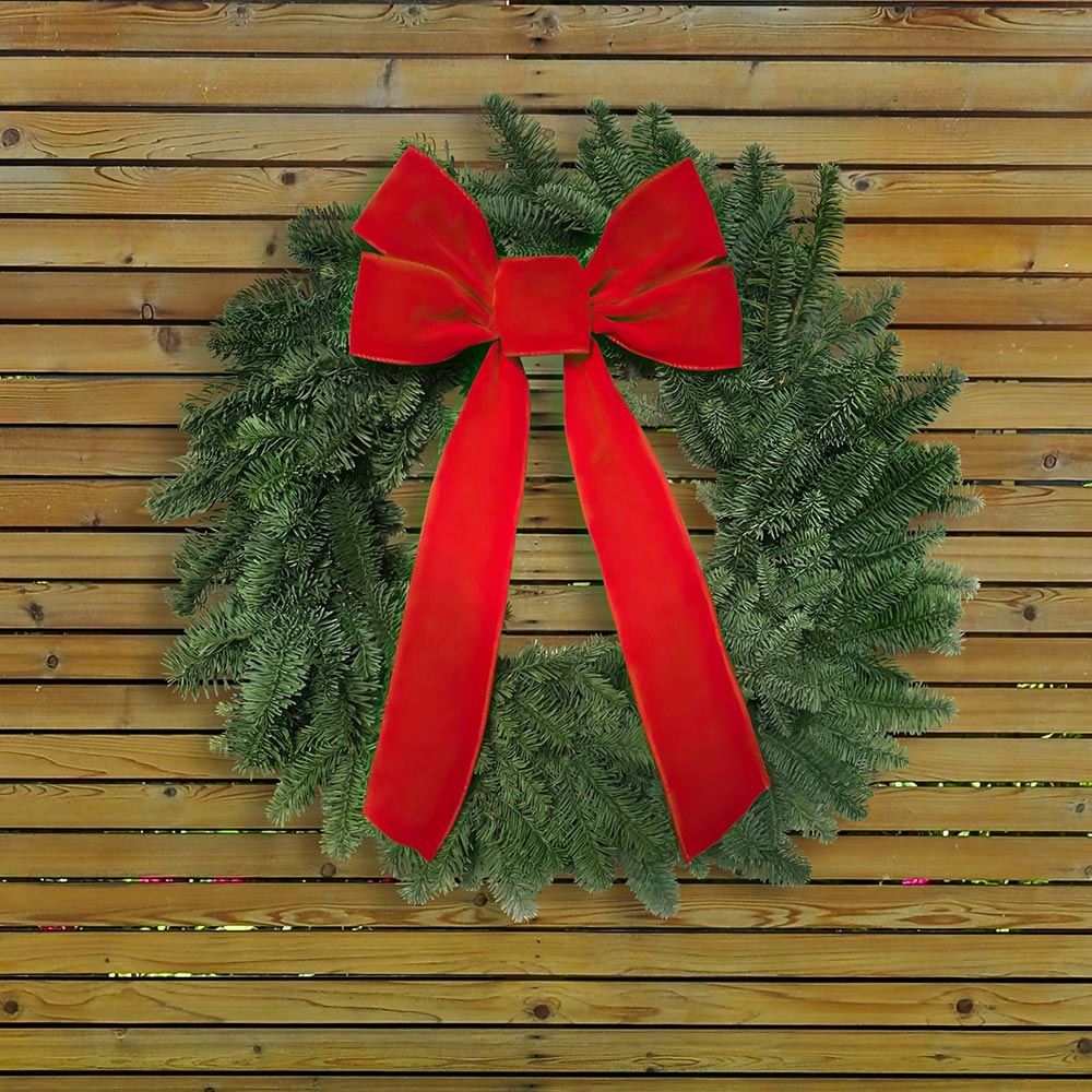 Noble Fir Wreath with Bow