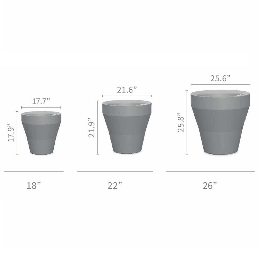 Crescent Garden Self-Watering Rim Planter