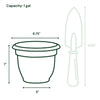Bloem Ariana Self-Watering Planter in Charcoal