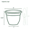 Bloem Ariana Self-Watering Planter in Charcoal
