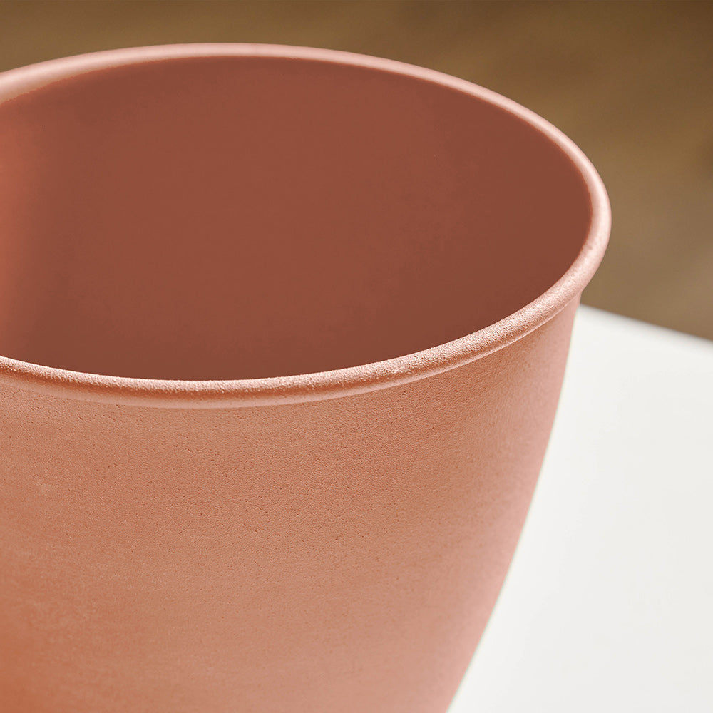 Bloem Arbor Indoor Metal Planter in Terra Cotta